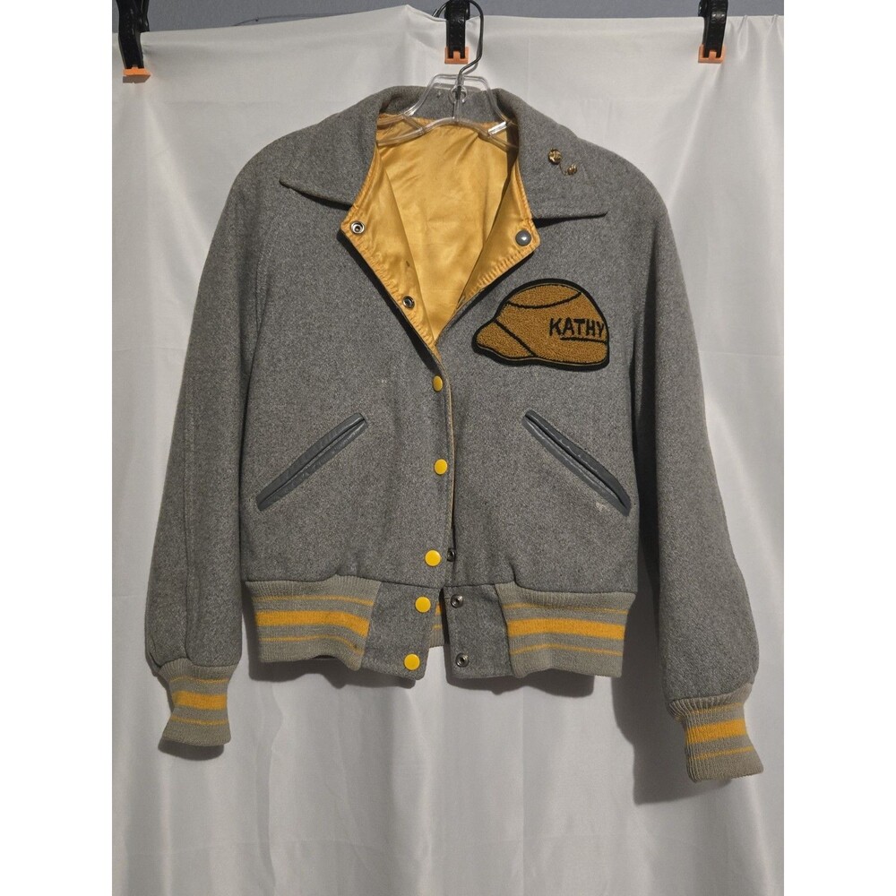 Vintage 1960s Wool Bomber Southern Belles Jacket (BL-29)
